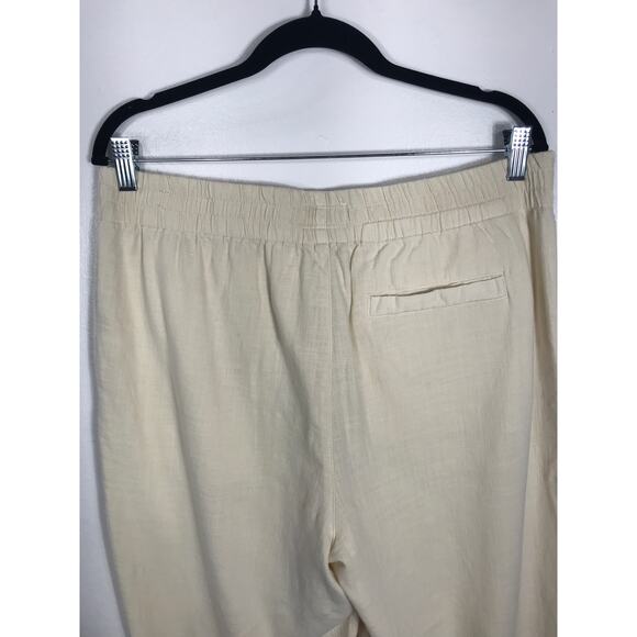 New Marine Layer Women's L Elle Relaxed Pull On Pants Cotton Vacation Travel - Picture 9 of 15
